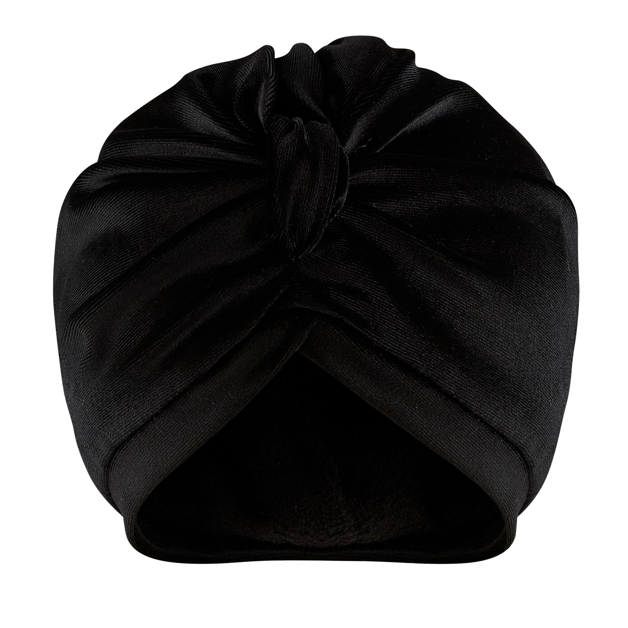 Black Velvet Towelling Lined Drying Turban