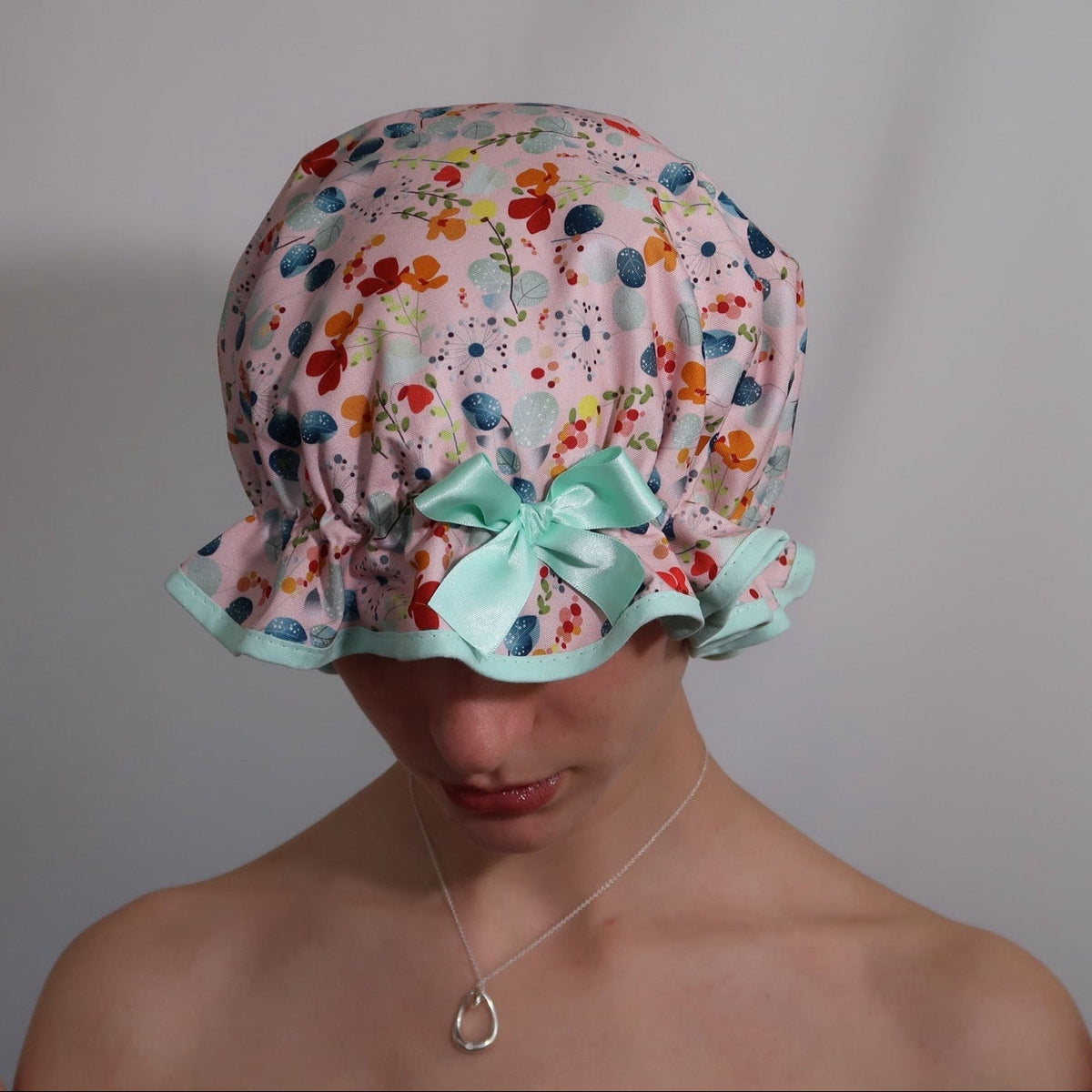 Blush Garden Shower Cap