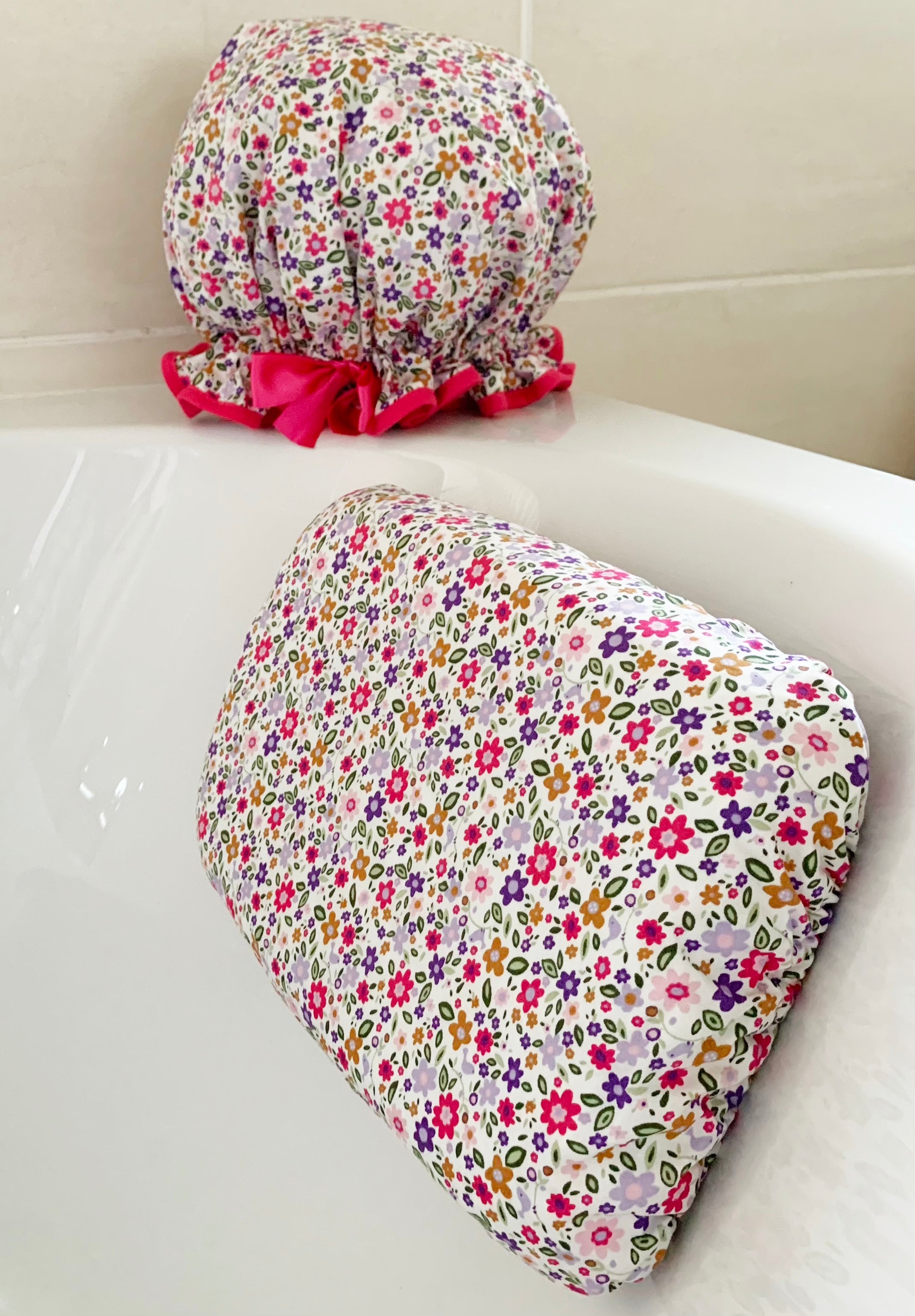 Confetti Flowers Shower Cap
