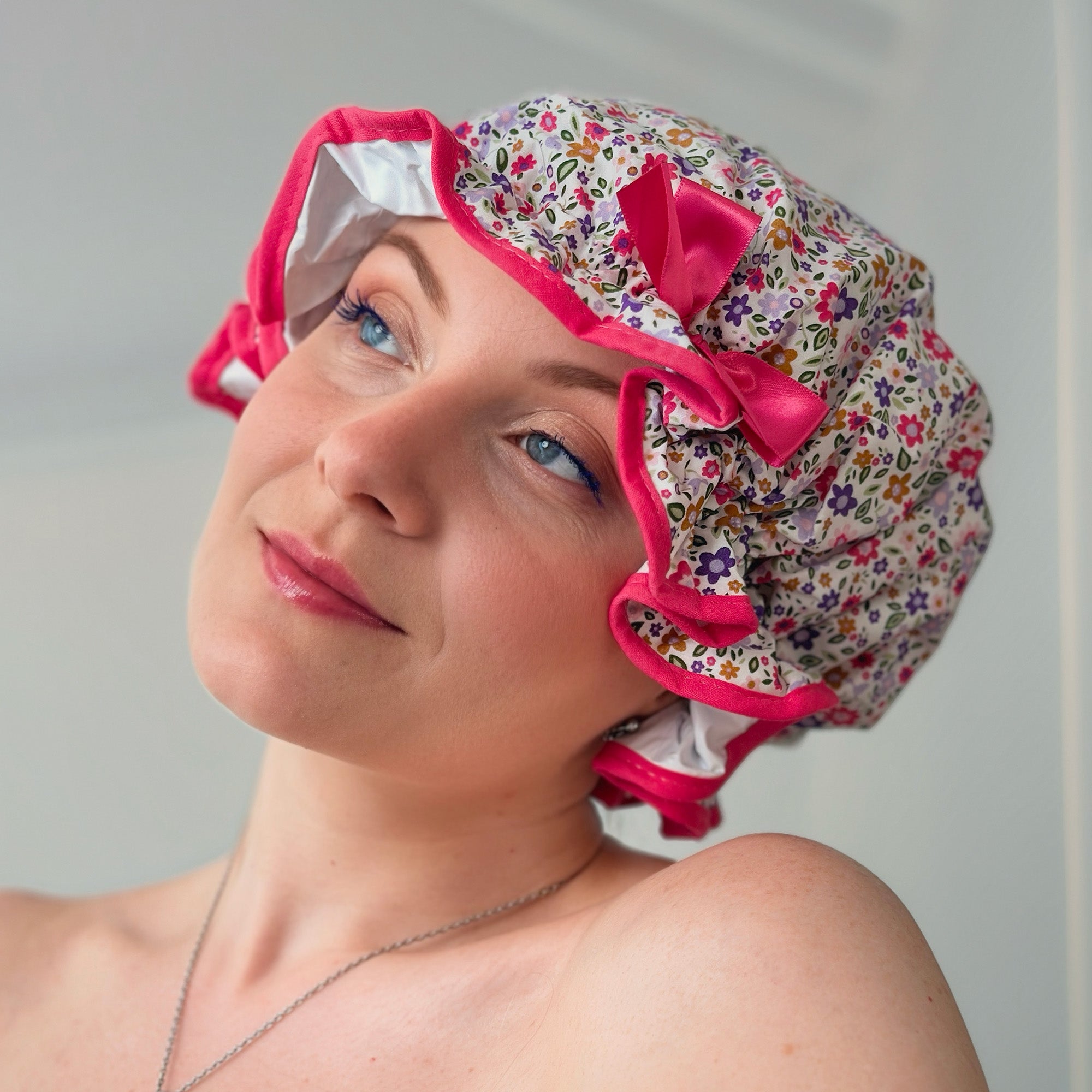 Confetti Flowers Shower Cap