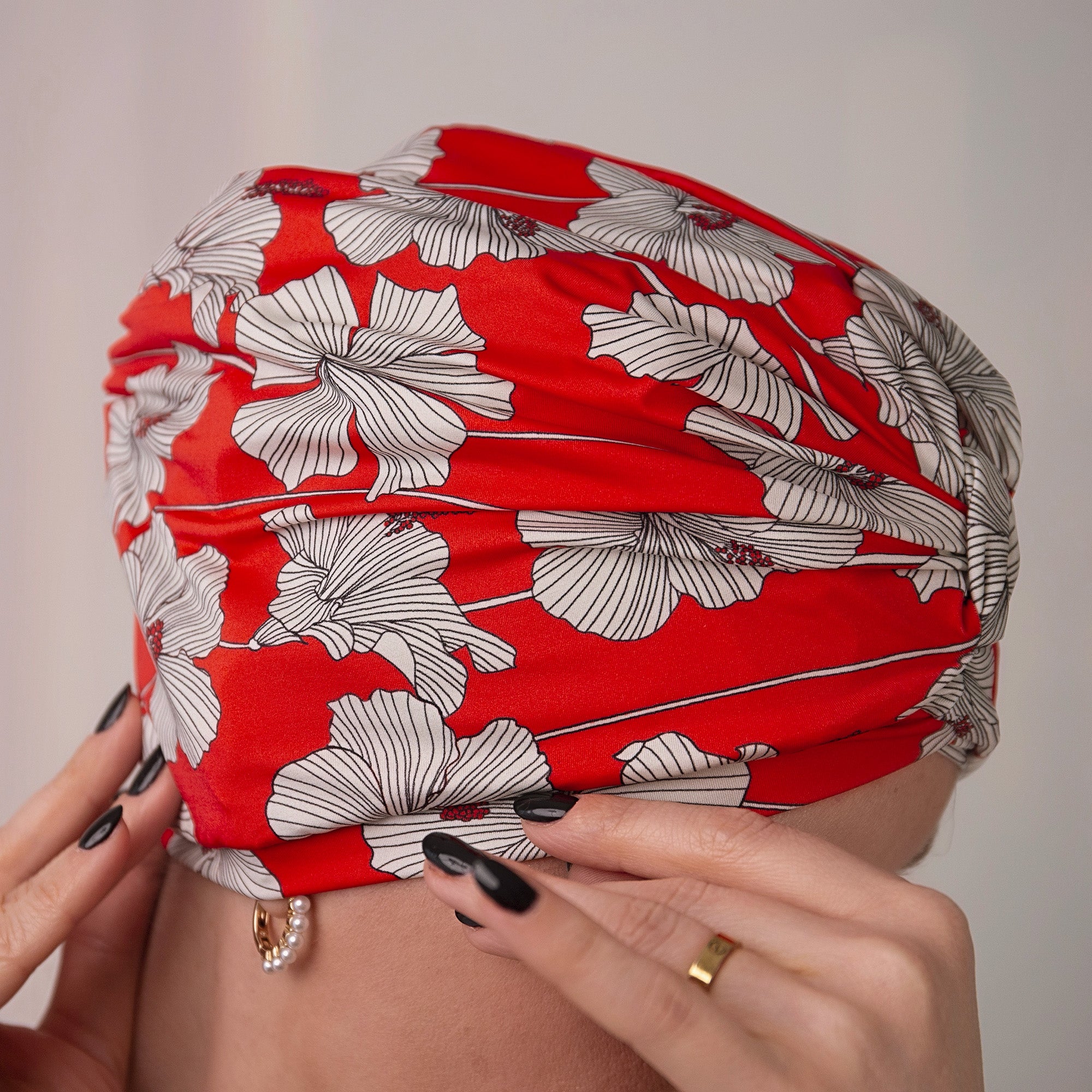Hibiscus Shower Turban