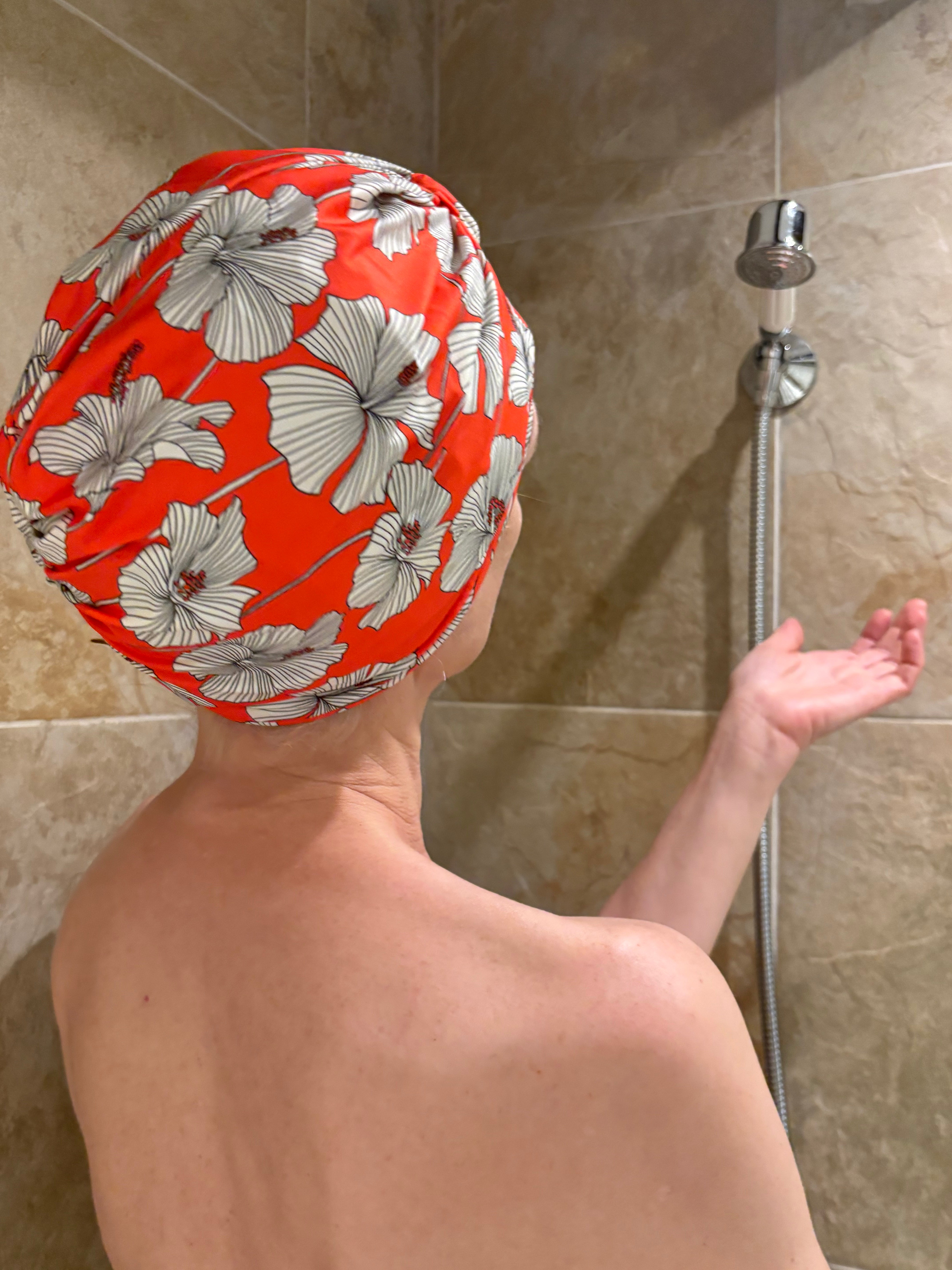 Hibiscus Shower Turban