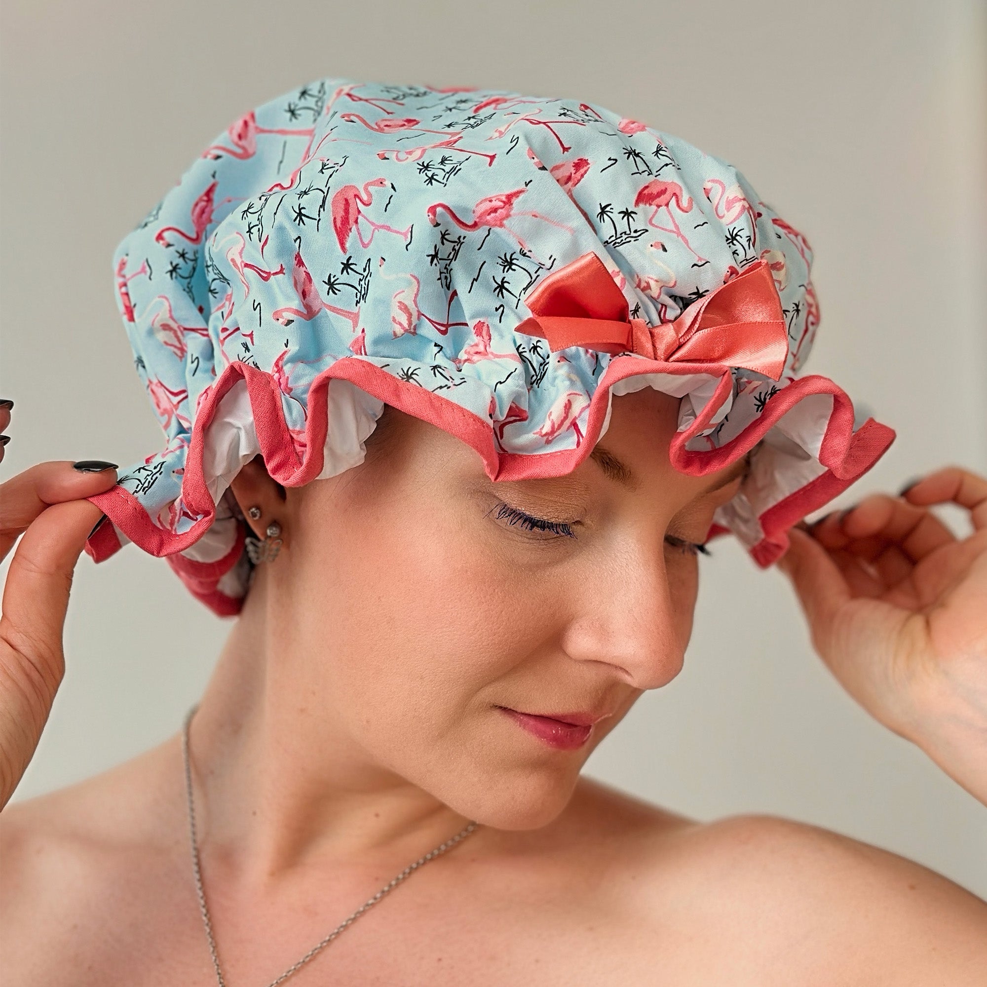 Pretty Flamingo Shower Cap