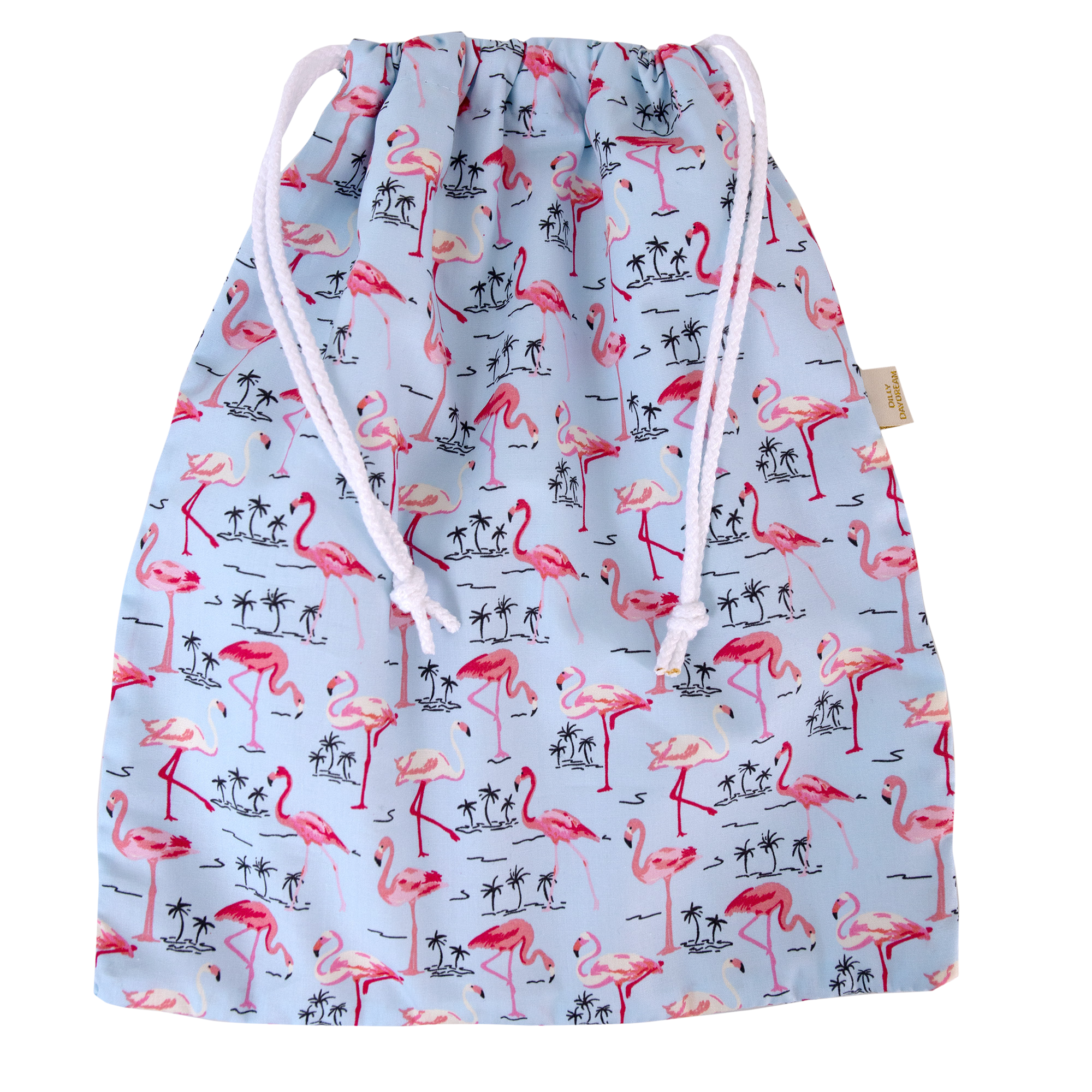 Pretty Flamingo Drawstring Wash Bag