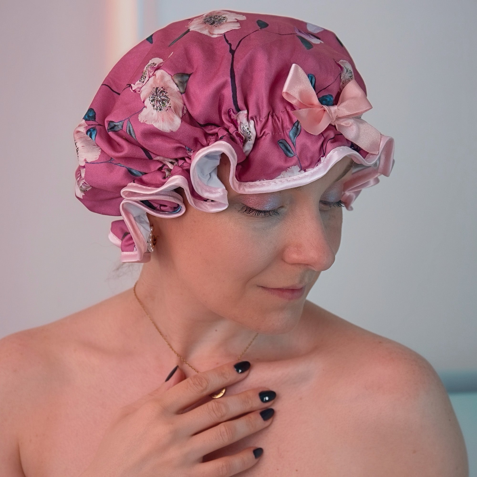 Rose Shower Cap