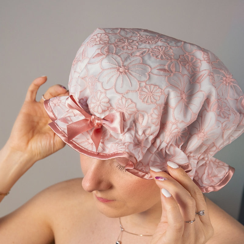 Pretty in Pink Shower Cap