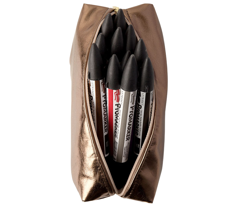 Bronze Box Make-Up Bag