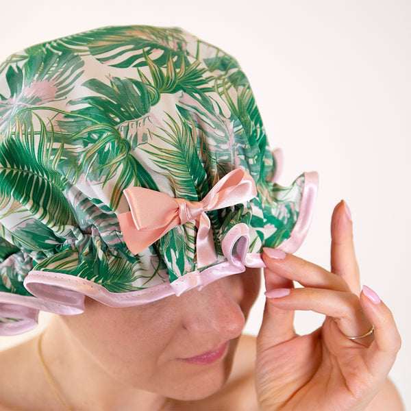 New Tropical Palms Shower Cap