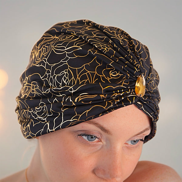 Golden Rose Shower Turban