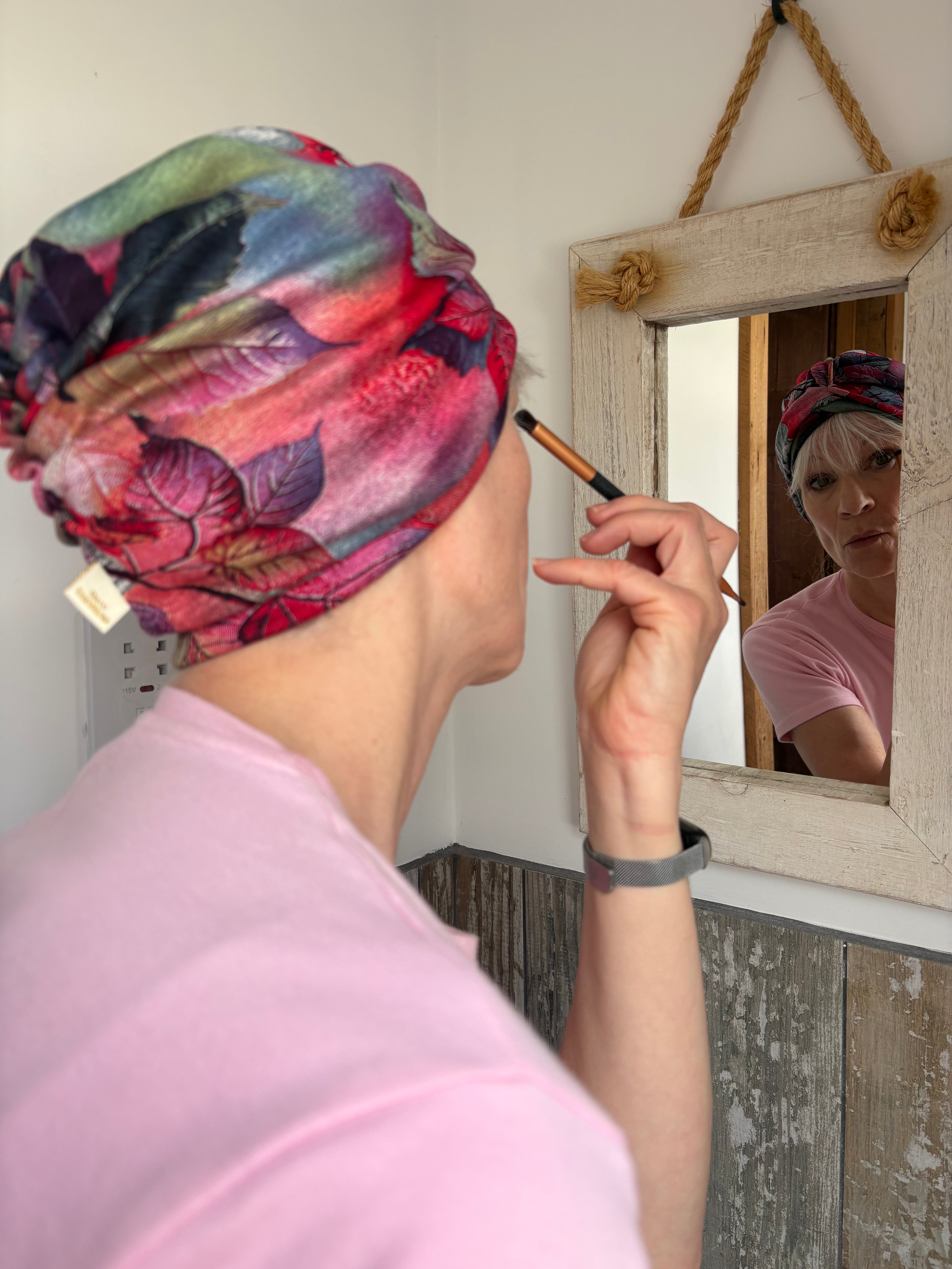 Autumnal Leaves Towelling Lined Drying Turban