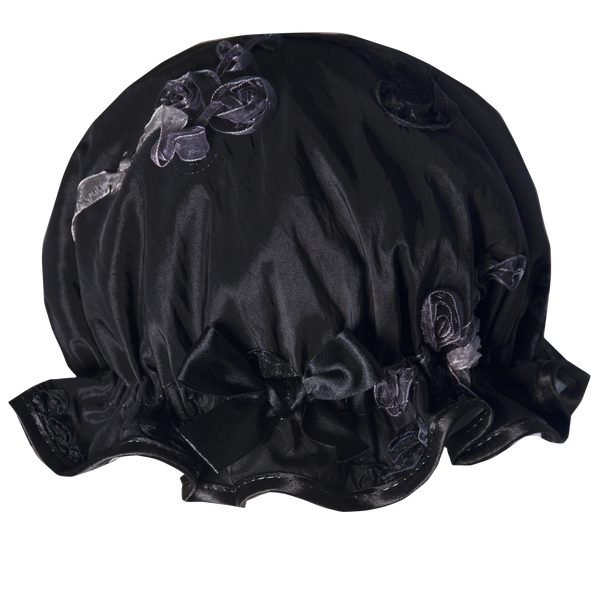 Black Ribbons Shower Cap