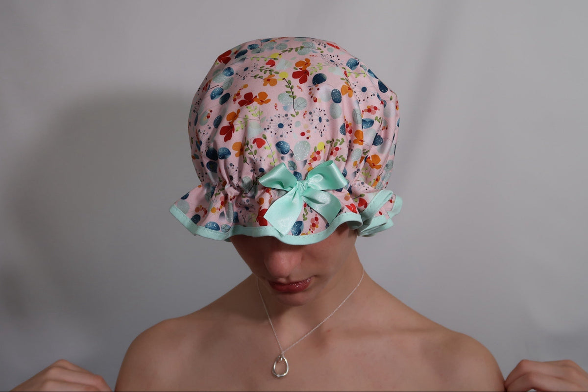 Blush Garden Shower Cap