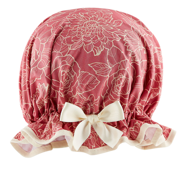 Coral Flower Shower Cap
