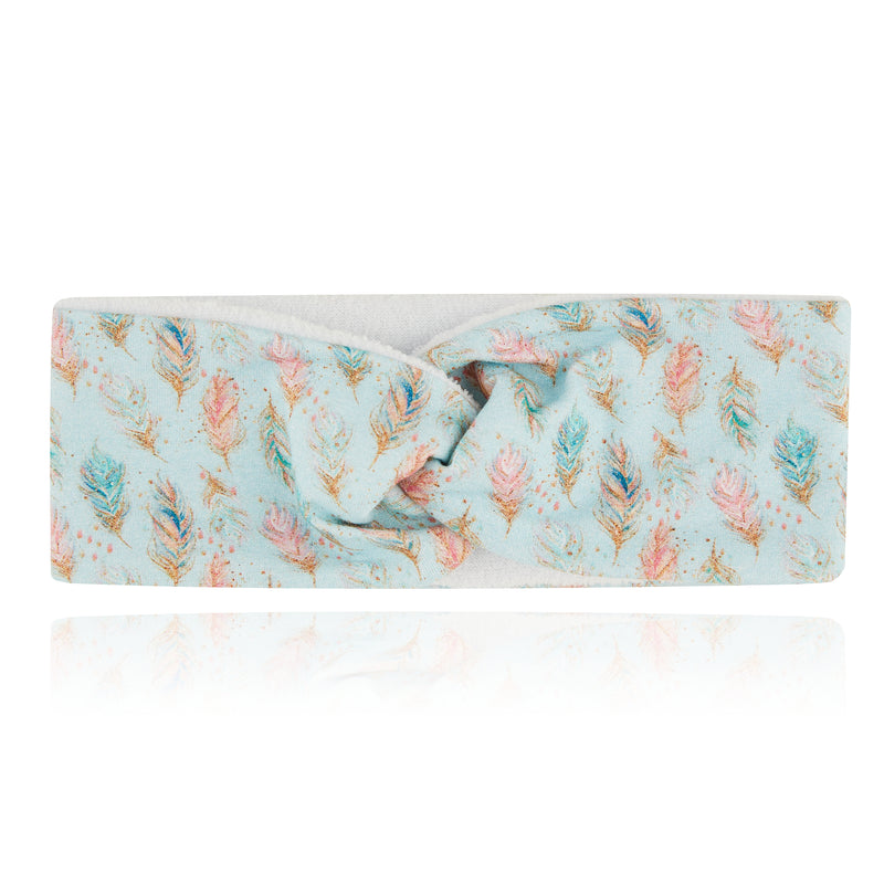 Slip on slip off quality pretty jersey hairband.  Machine washable.  British made. Soft microfibre towelling lining.