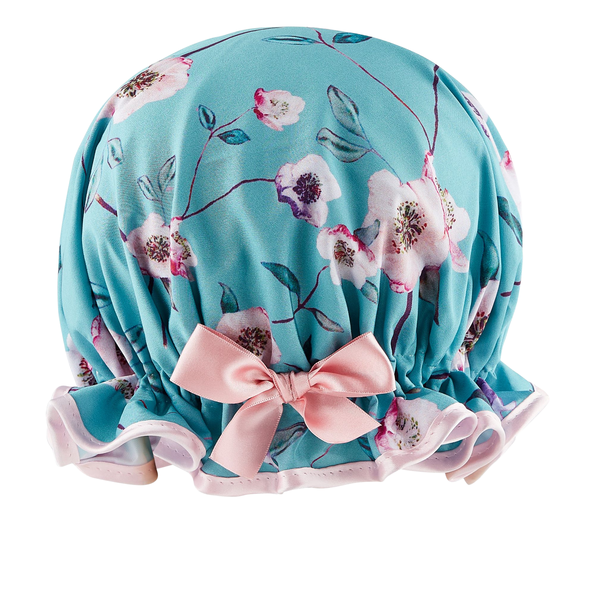 Jade Rose Satin Shower Cap