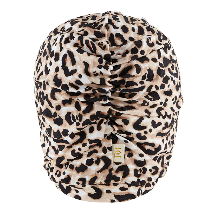 Leopard Print Lycra Shower Turban