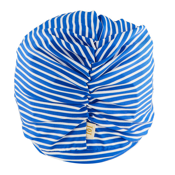 Royal Blue Stripe Shower Turban