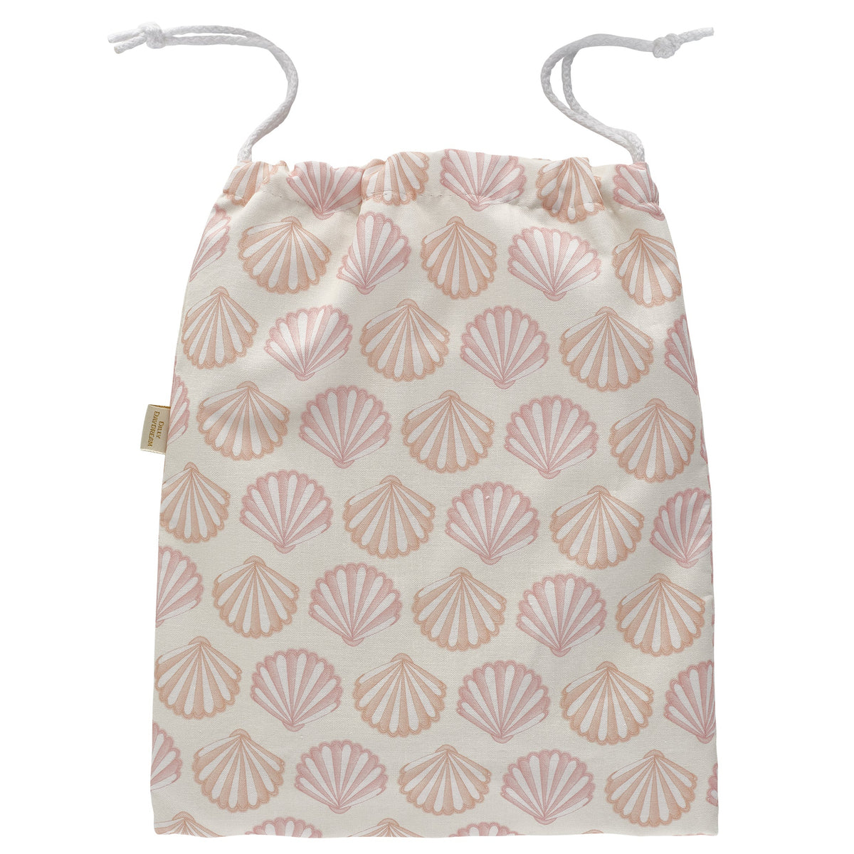Handy Drawstring Wash bag - Coral & Pink Print - Cotton - Washable ...