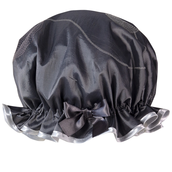 Silver Circles Shower Cap