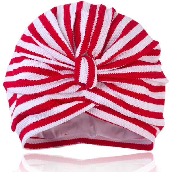 NEW! Stripey Red Shower Turban