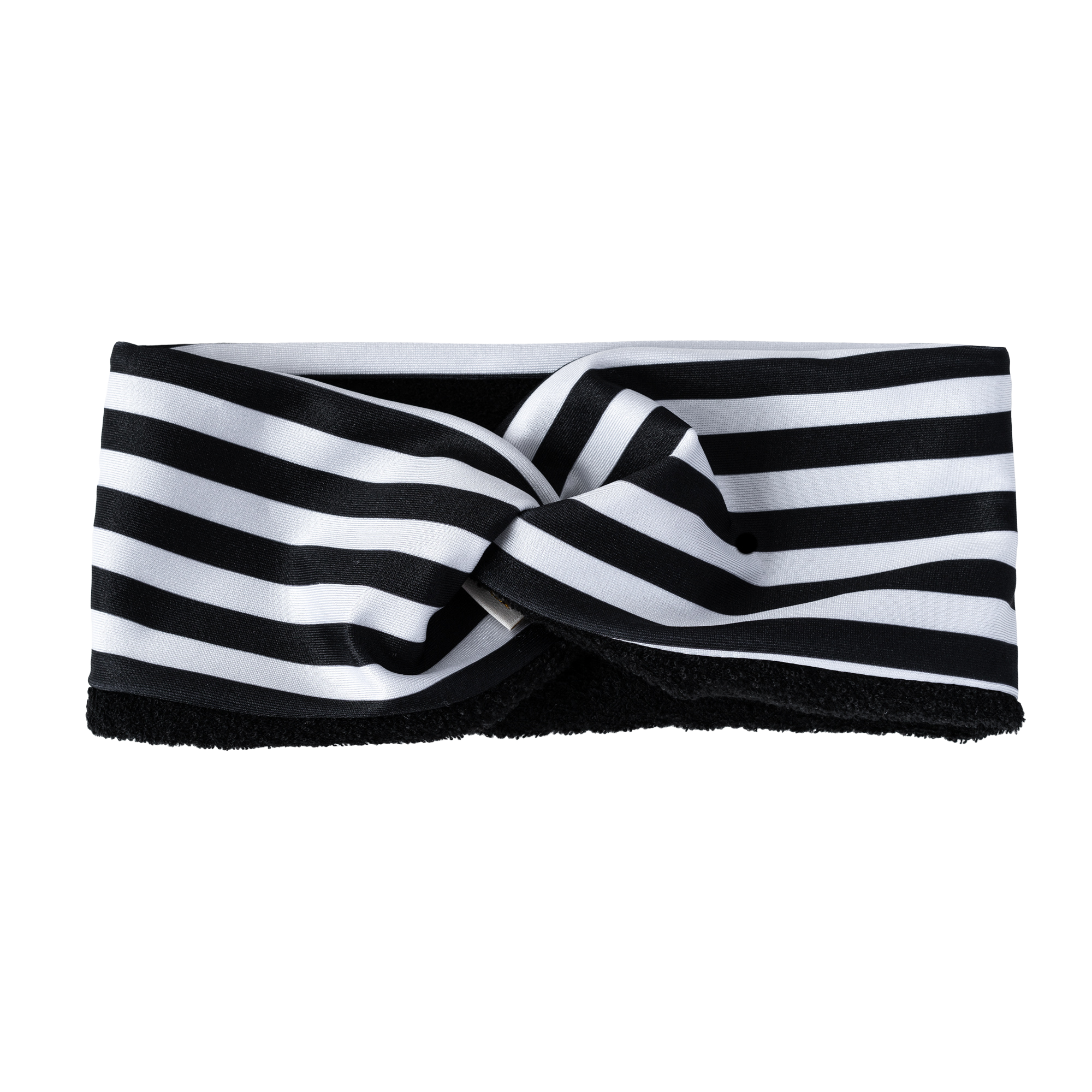 Stripey Black Lycra Hairband