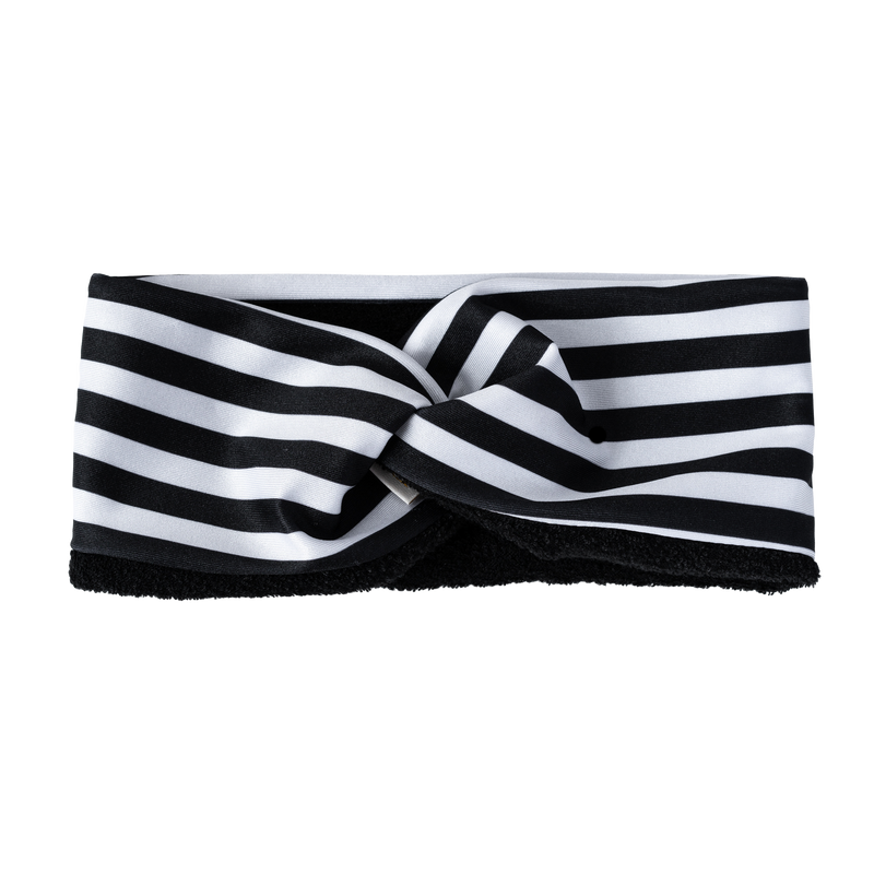 Stripey Black Lycra Hairband