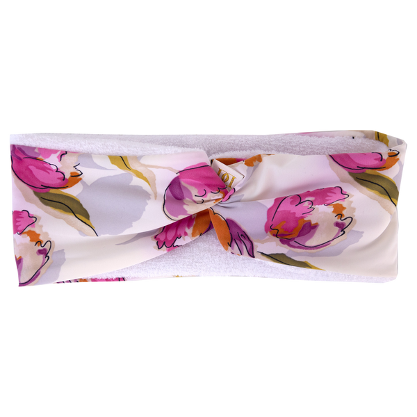 Tulip Lycra Hairband - British Made - Towelling Lining - Flattering Twist
