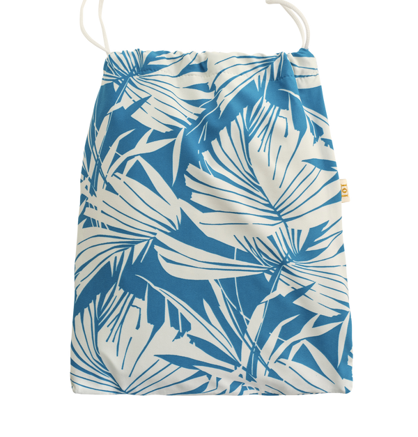 Blue Palms Lycra Drawstring Wash Bag
