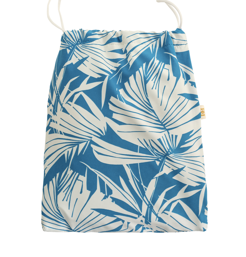 New! Blue Palms Lycra Drawstring Wash Bag