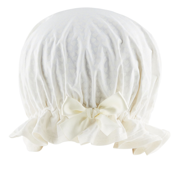White Hearts Shower Cap