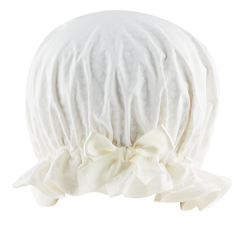 White Hearts Shower Cap