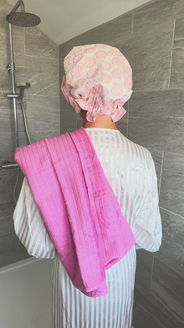 New! Seashells Coral Shower Cap