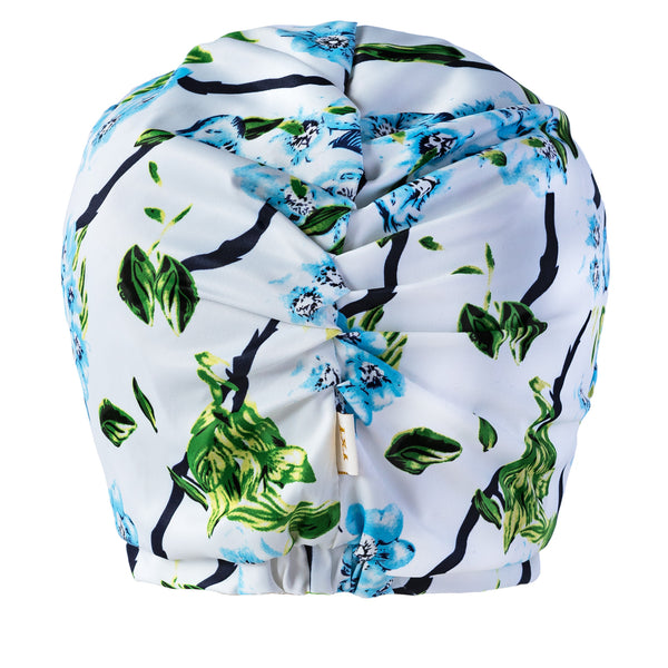 Blue Blossom Shower Turban