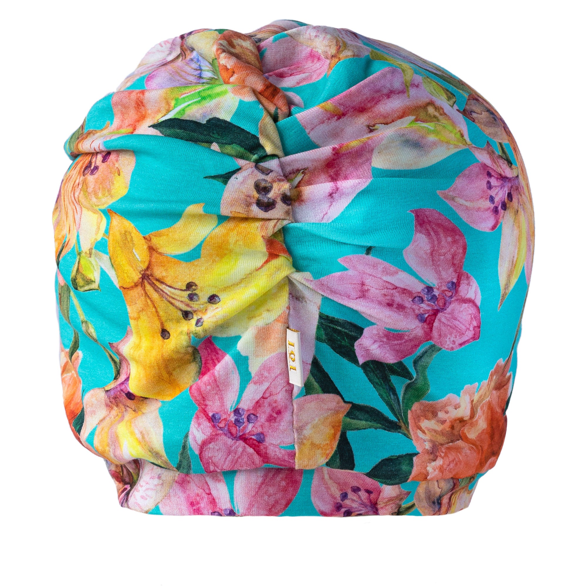 Women's Lightweight Stretch Jersey Drying Turban - Flower Print ...