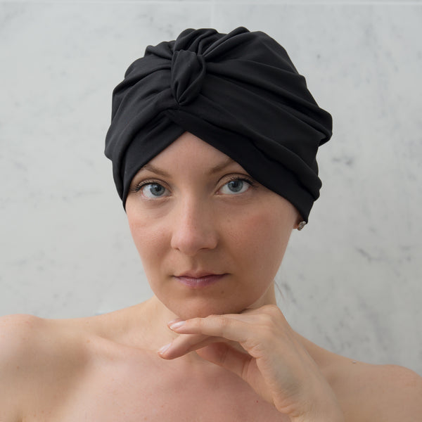Goddess Black Shower Turban