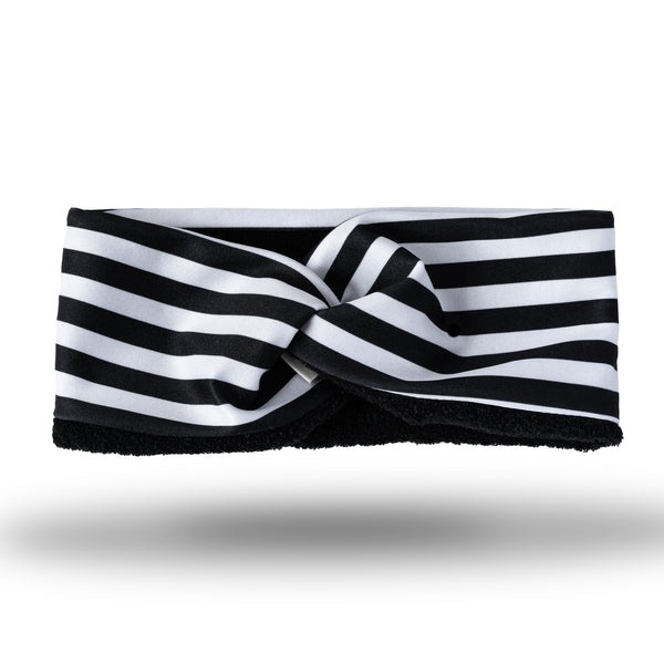 Stripey Black Lycra Hairband